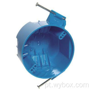 Caixa de saída redonda de 4 &quot;PVC redonda Nova Trabalho com pregos Caixa de saída redonda Azul B520AR-UPC caixa de distribuição elétrica principal